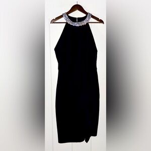 Alex Evening Beaded Halter Sheath Cocktail Dress NEW Enchanting Elegant Women 14